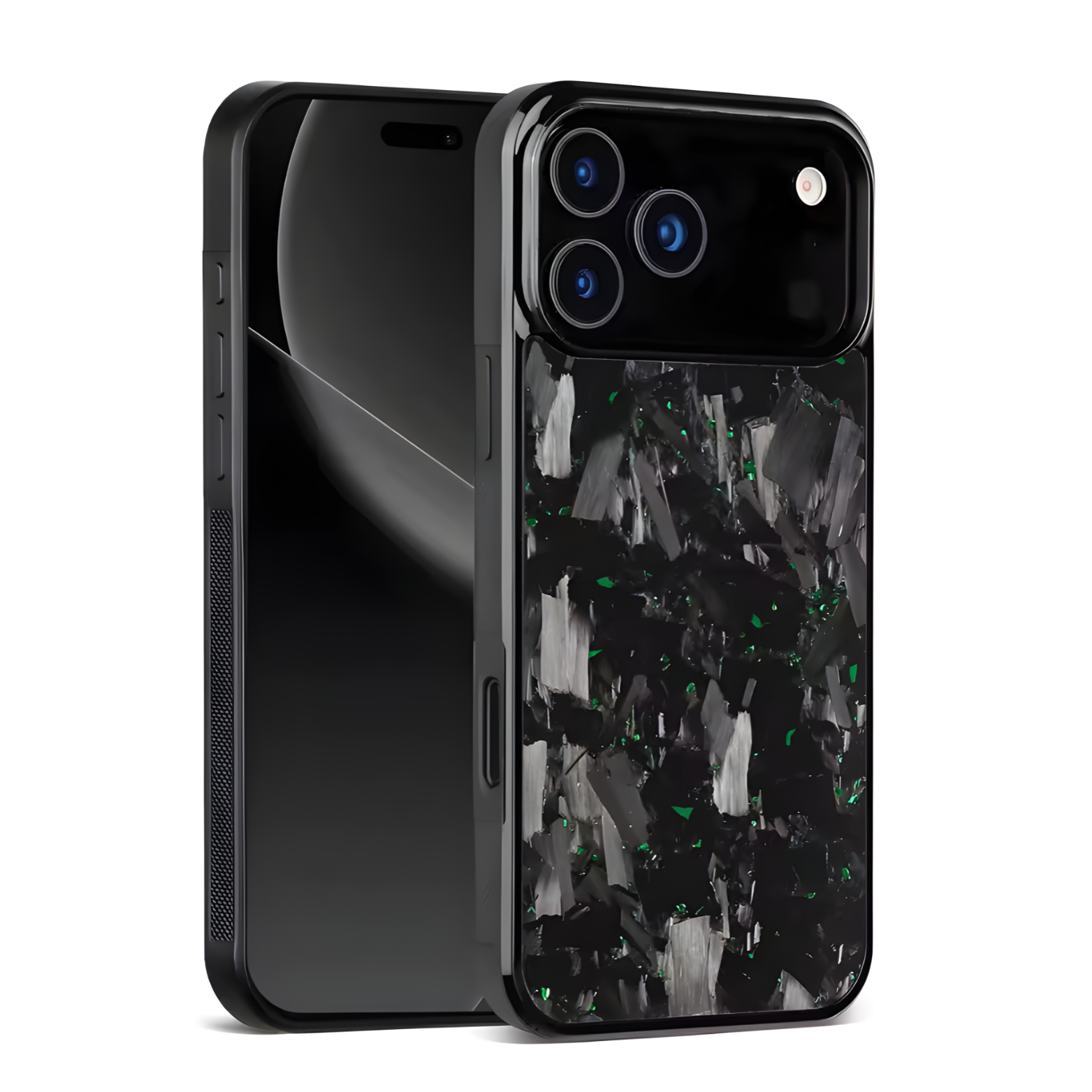 Forged Carbon Fiber Case iPhone Green V2