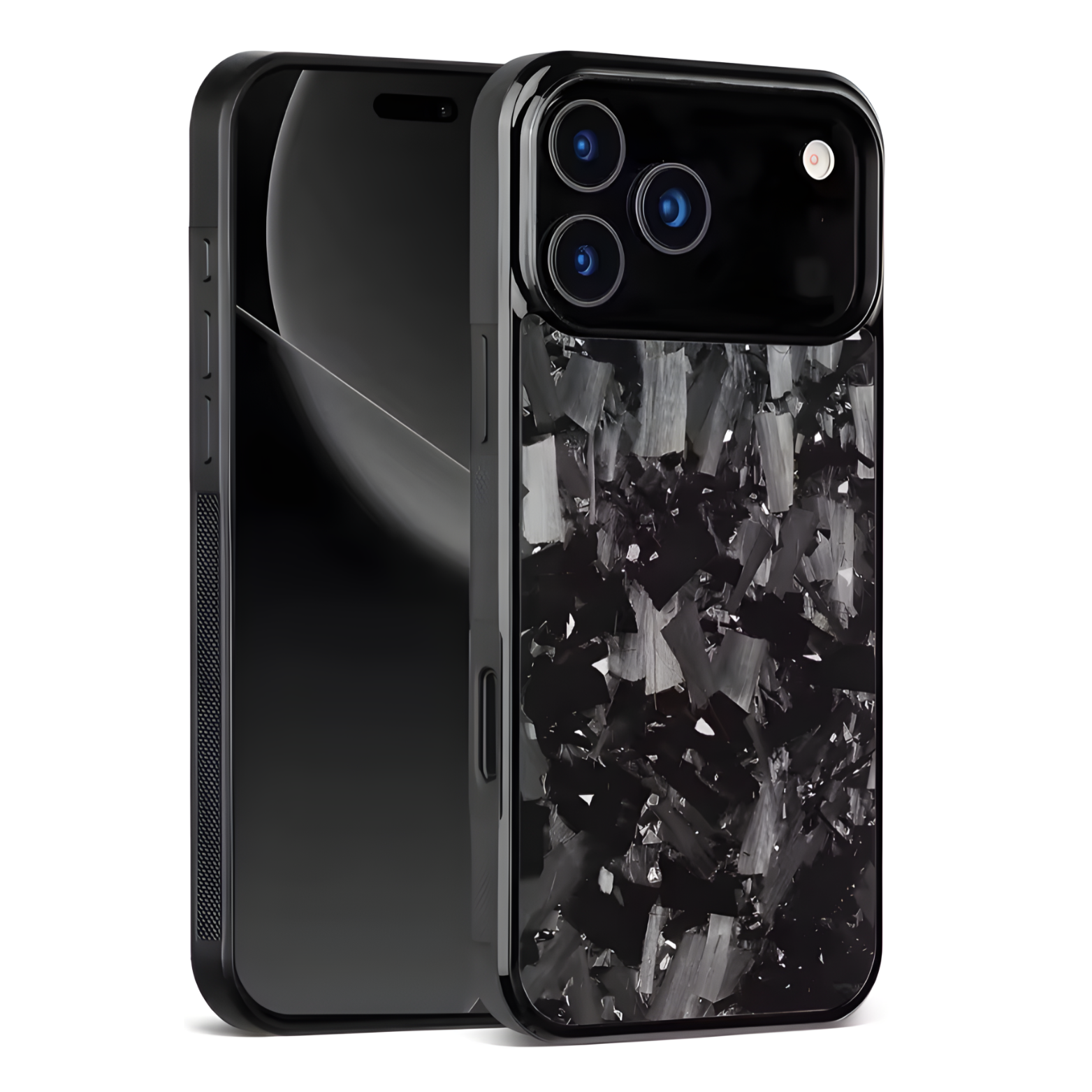 Forged Carbon Fiber Case iPhone Silver V2