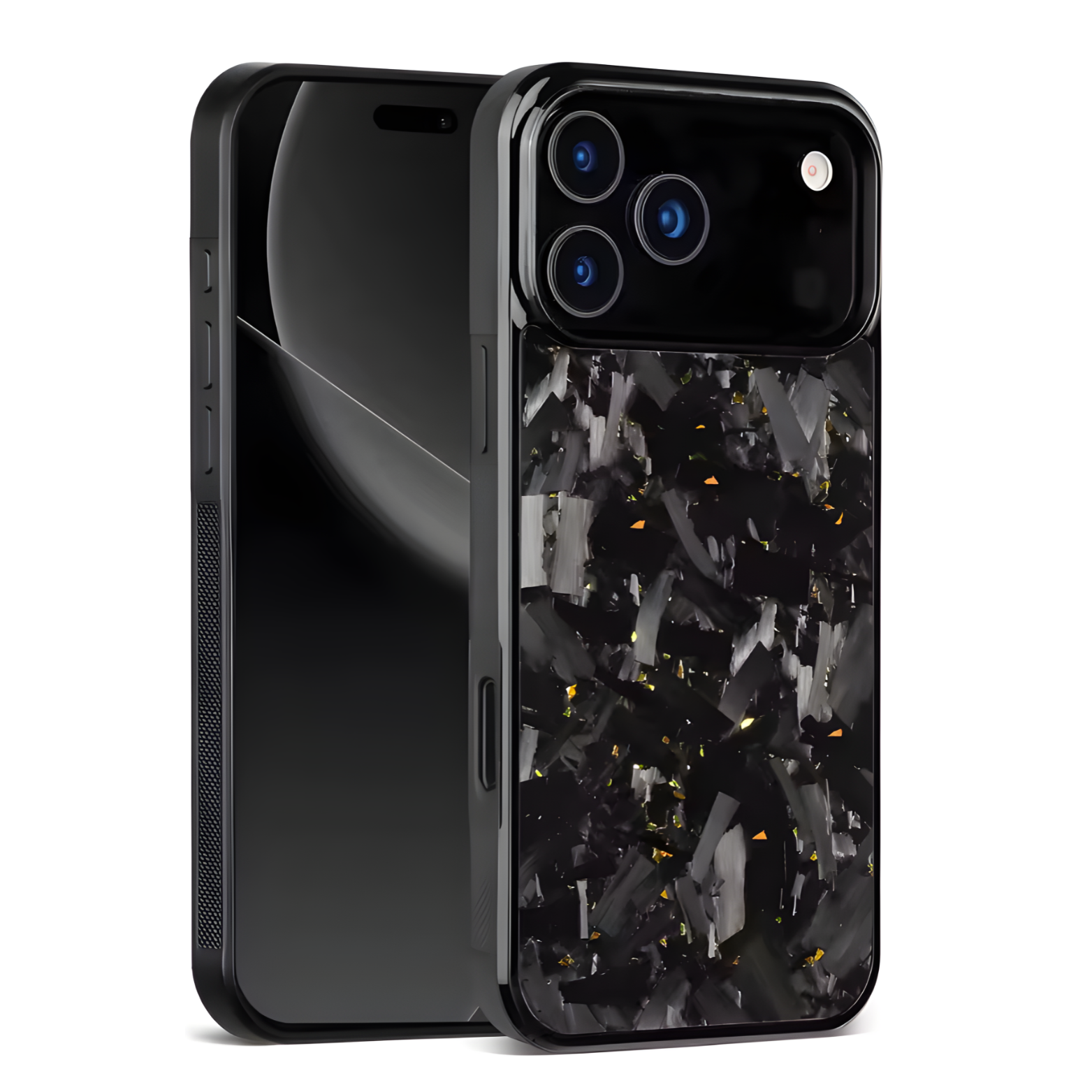 Forged Carbon Fiber Case iPhone Gold V2