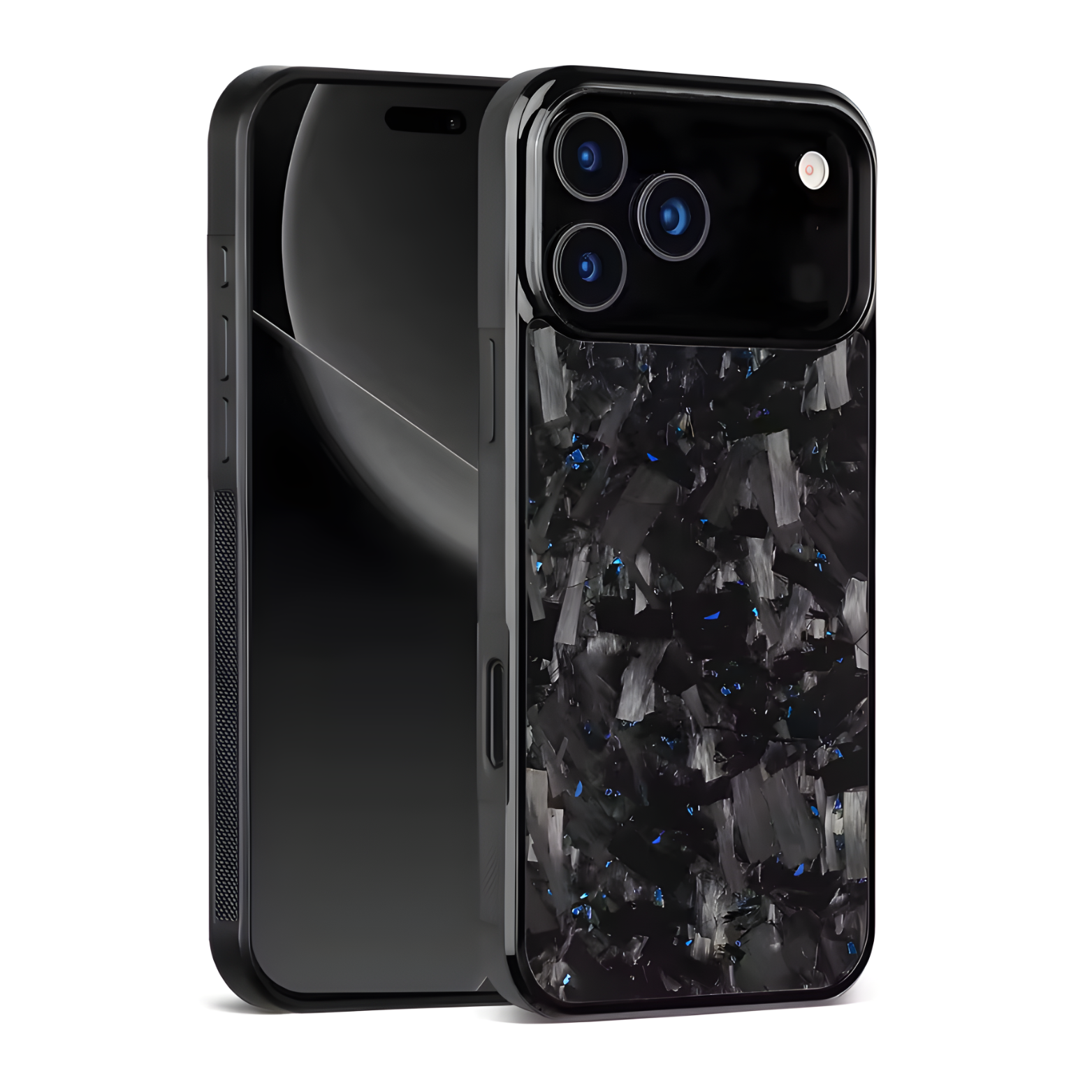 Forged Carbon Fiber Case iPhone Blue V2