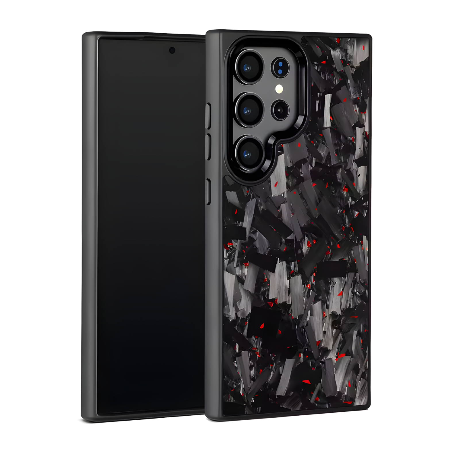 Forged Carbon Fiber Case Samsung Red V2