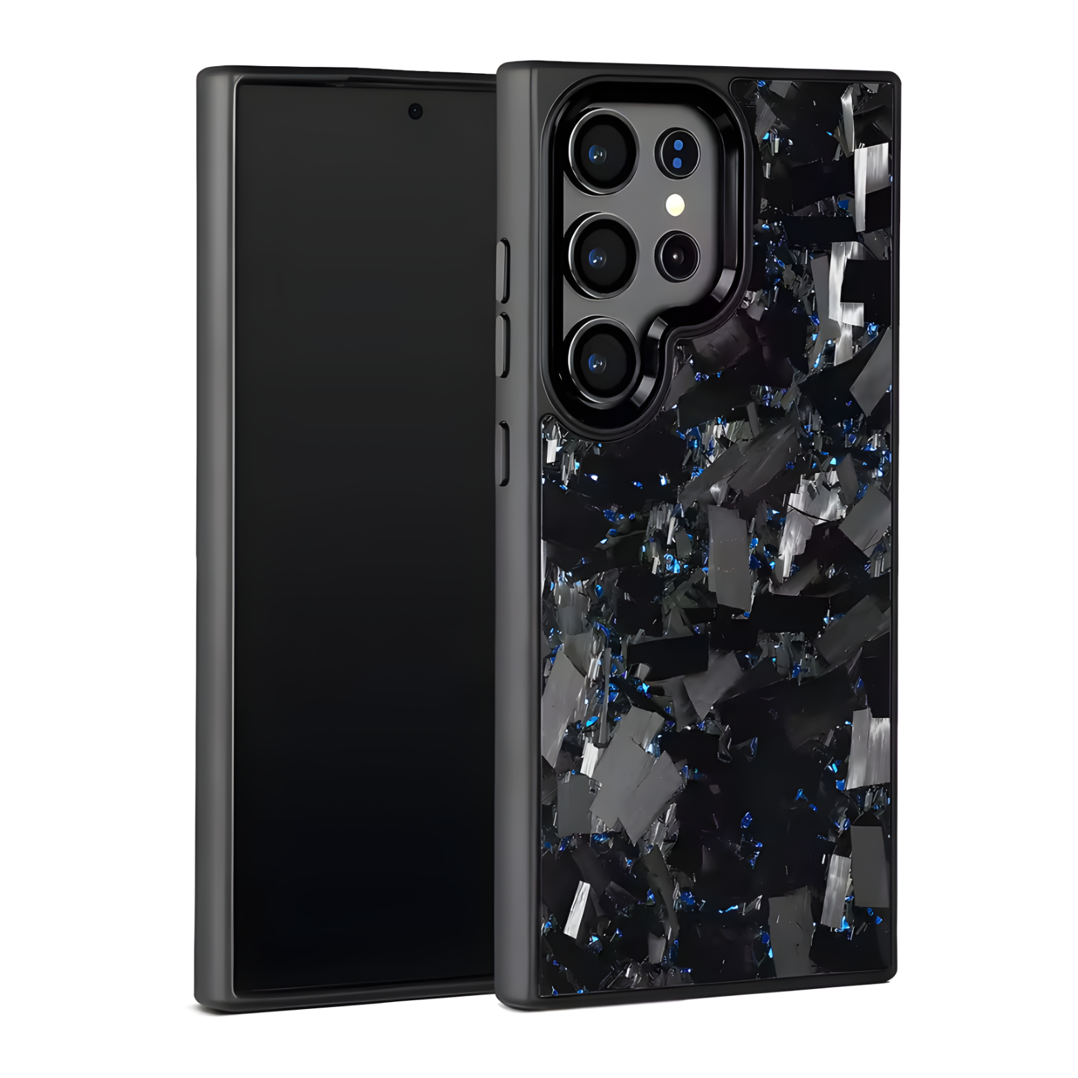 Forged Carbon Fiber Case Samsung Blue V2