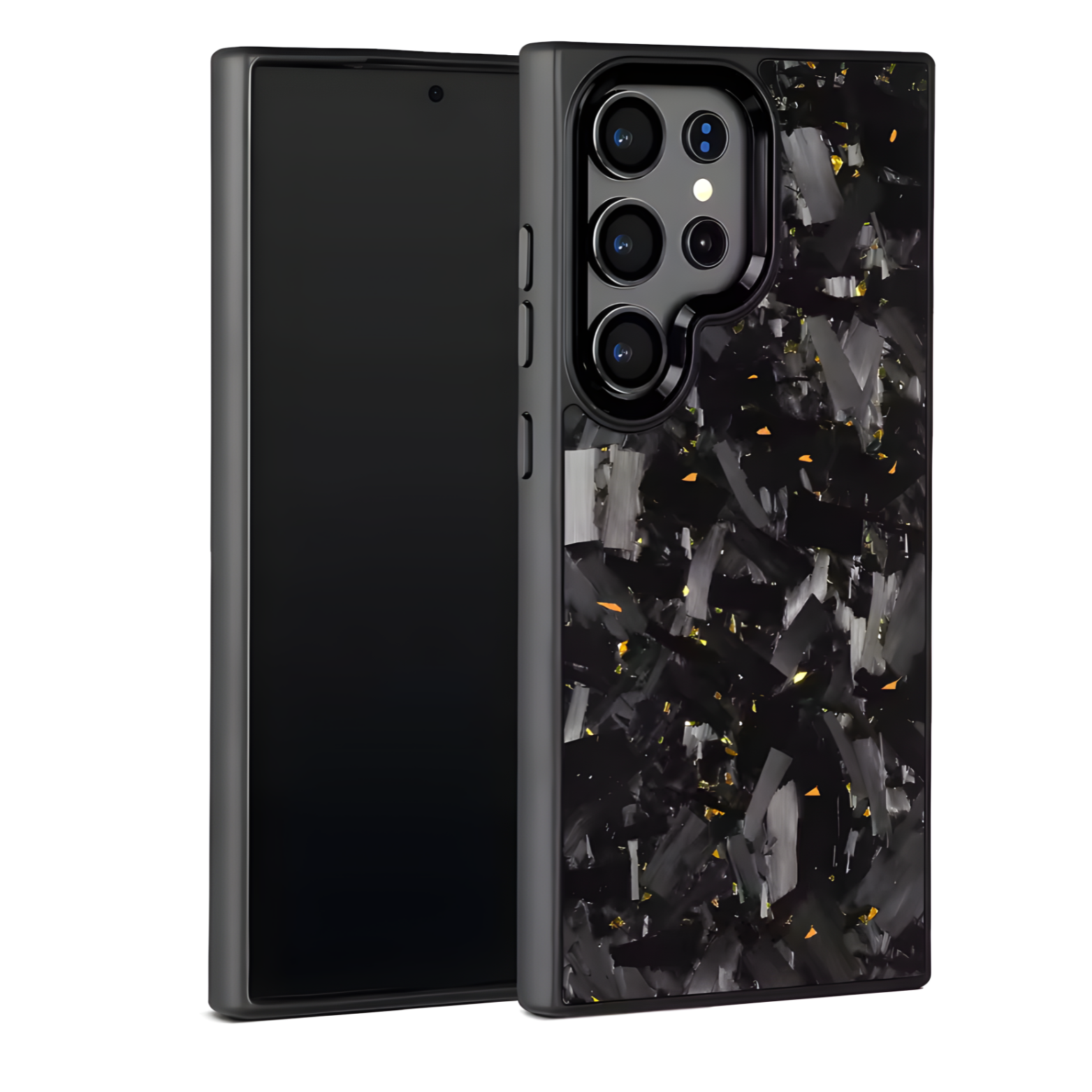 Forged Carbon Fiber Case Samsung Gold V2