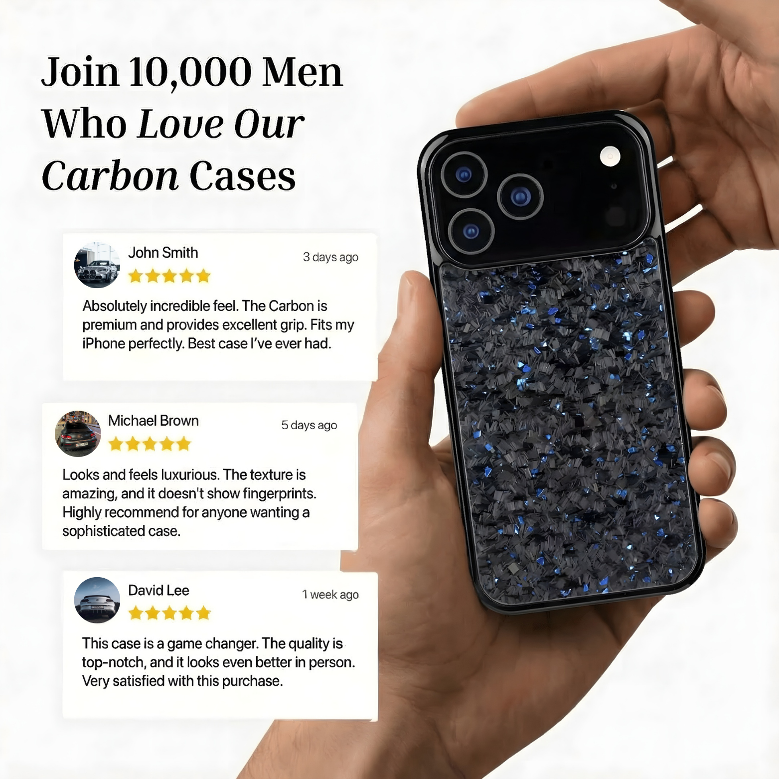 Forged Carbon Fiber Case iPhone Gold