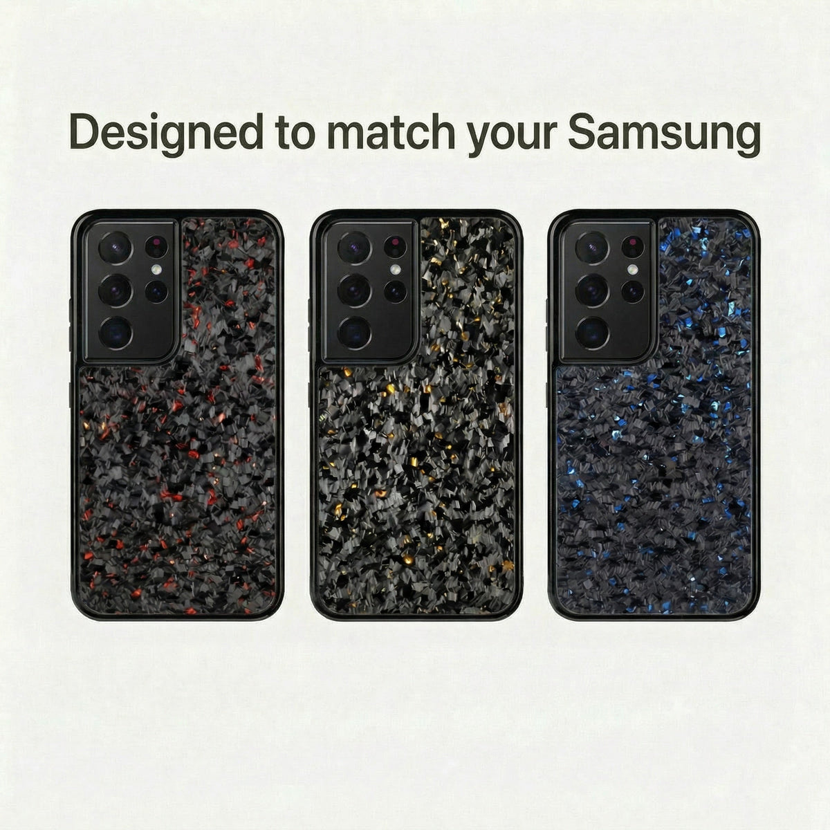Forged Carbon Fiber Case Samsung Gold V2